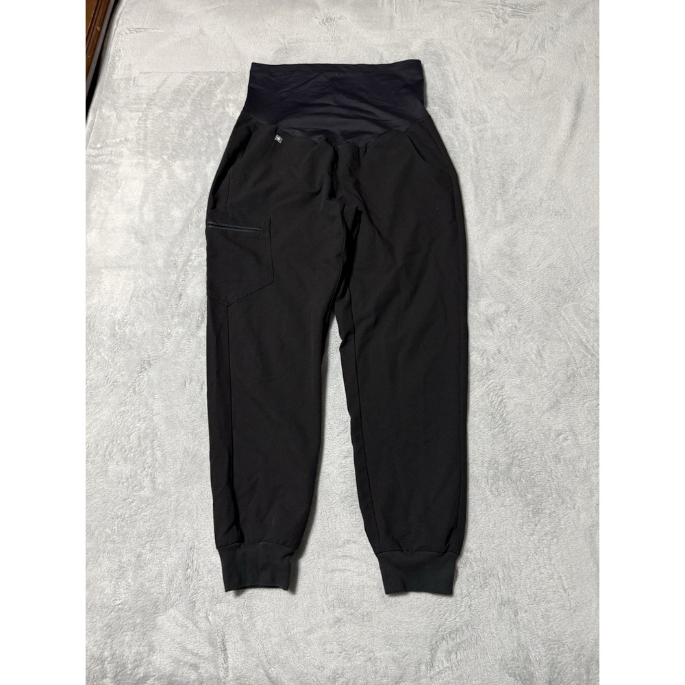 FIGS Maternity Zamora Jogger Scrub Pants Black Women's Small Petite S/P